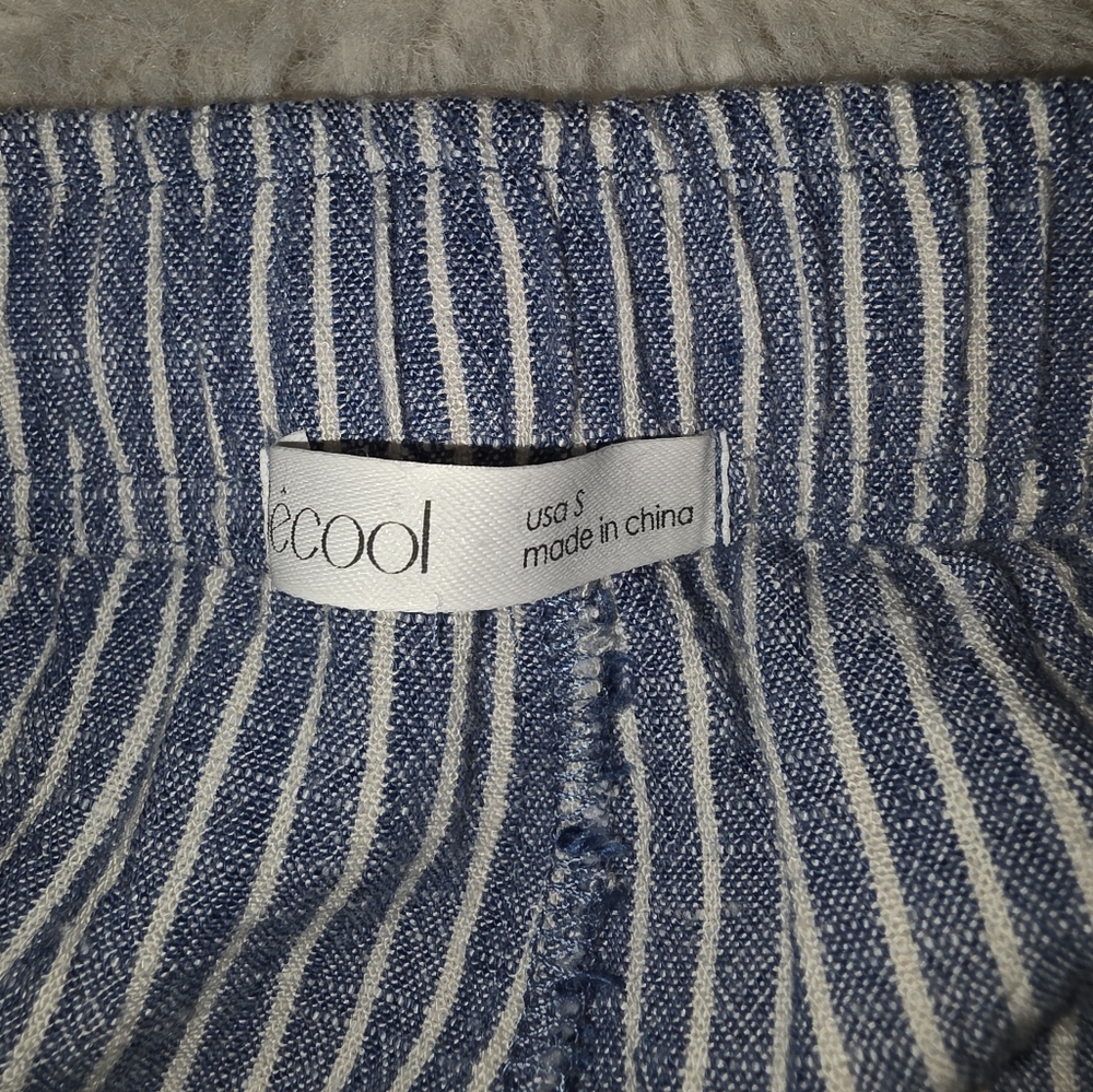 Becool Striped Wide Leg Pants Size Small - Picture 4 of 13